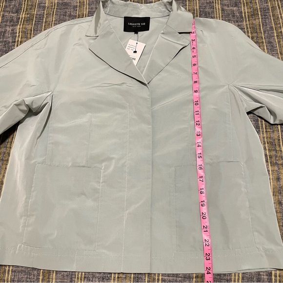 Lafayette 148 New York Mint Button Front Jacket - Picture 4 of 7